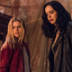 From left to right: Rachael Taylor as Trish Walker and Krysten Ritter as Jessica Jones.